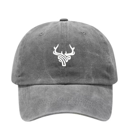 Deer Antlers Washed Cotton Baseball Cap