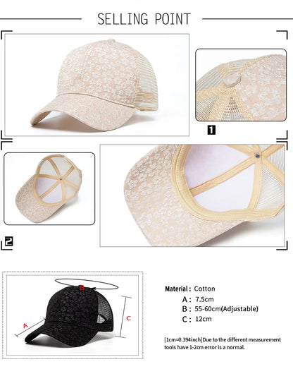 New Print Mesh Caps Fashion Women Baseball Cap