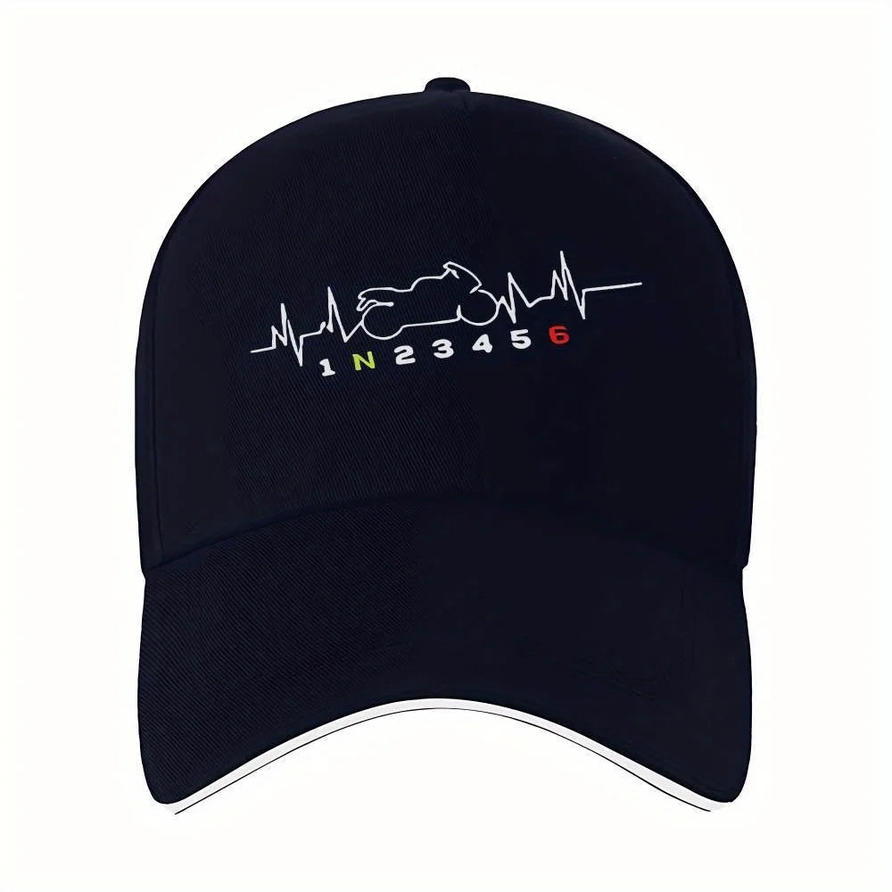 Motorcycle Gearbox Heartbeat Trucker Baseball Cap