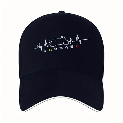 Motorcycle Gearbox Heartbeat Trucker Baseball Cap