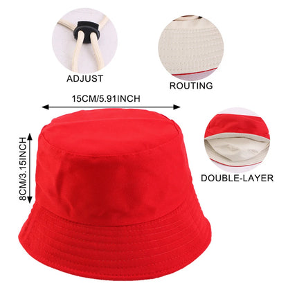 Kids Bucket Hat Summer Solid Color Fisherman Cap