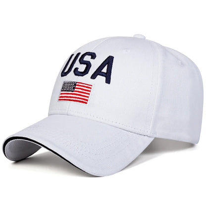 Unisex USA Letter Embroidery Baseball Caps Spring Autumn Outdoor Adjustable Casual Hats Sunscreen Hat Sports Cap