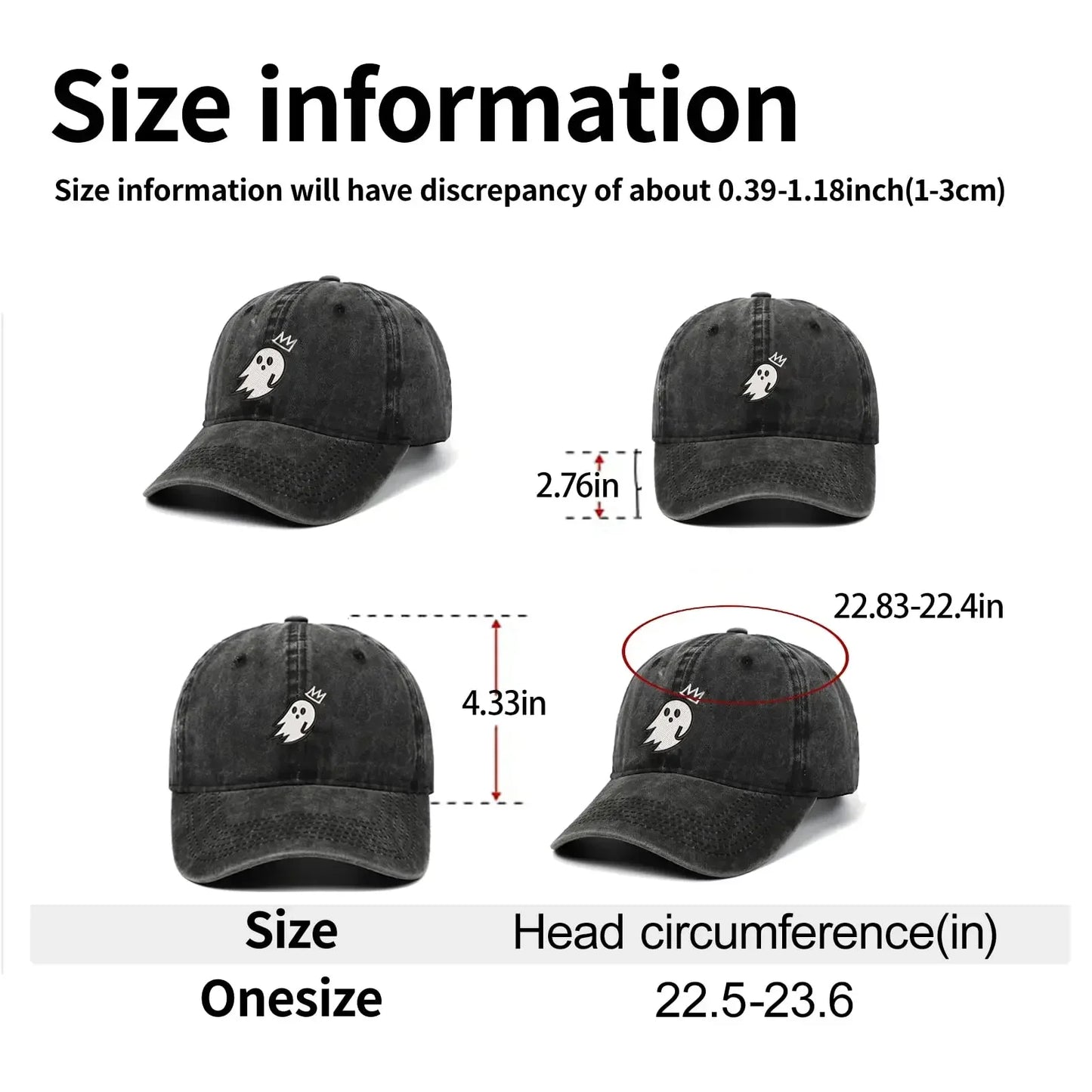 Funny Ghost Halloween Snapback Baseball Cap