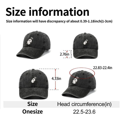 Funny Ghost Halloween Snapback Baseball Cap