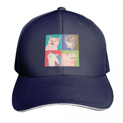 Four Meme Cats Of The Apocalypse Baseball Cap