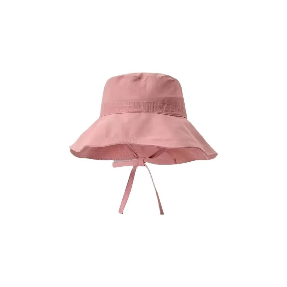 Foldable Wide Brim Breathable Bucket Hat With Strap