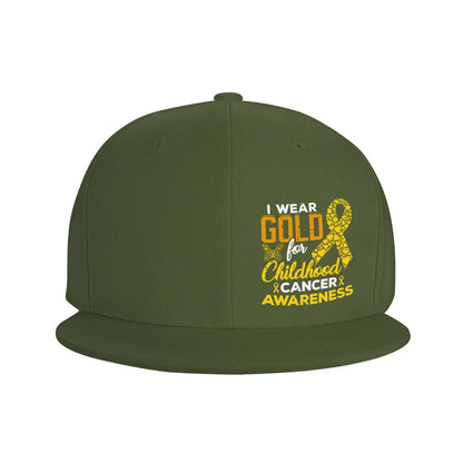 Childhood Cancer Awareness Golden Snapback Cap Hat