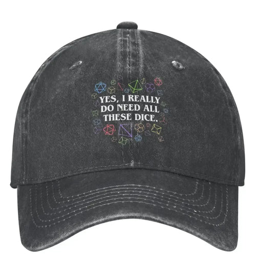 Dungeon And Dragon Dice Vintage Baseball Cap