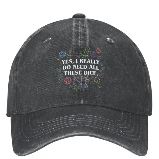 Dungeon And Dragon Dice Vintage Baseball Cap