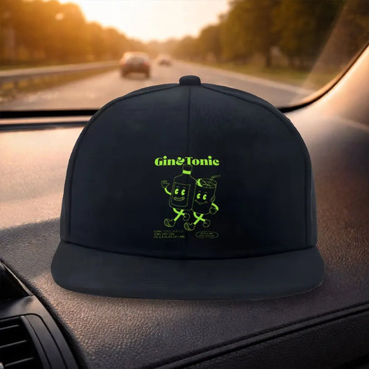 Golden Tonic Cartoon Snapback Cap