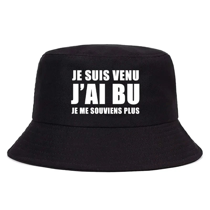 Je Suis Venu Print Bucket Hat