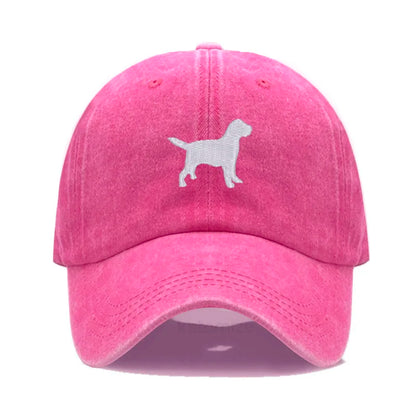 Dog Embroidered Soft Cotton Baseball Cap