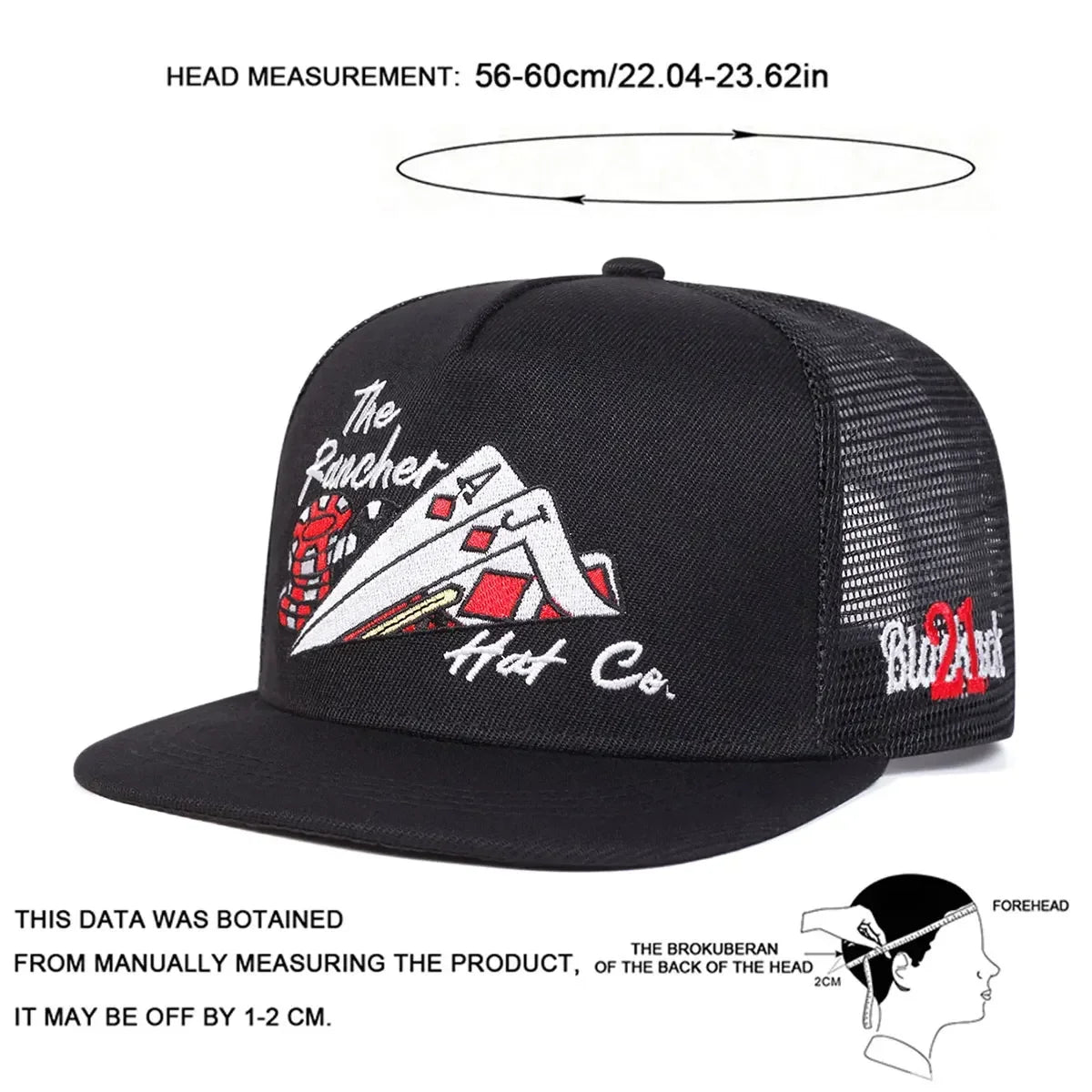 Unisex Poker Embroidered Mesh Snapback Cap