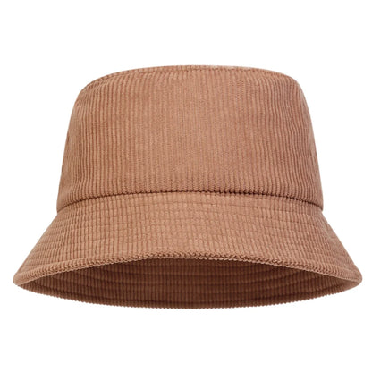Unisex Solid Color Corduroy Personality Bucket Hats