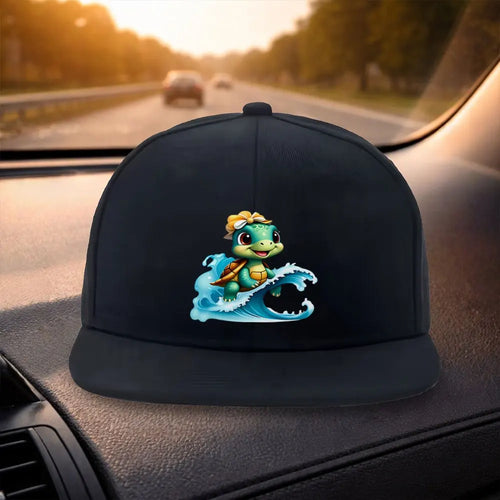 Sea Turtle Print Snapback Cap Hat