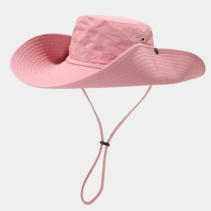 12cm Wide Brim Water-Resistant Quick-Dry Bucket Hat