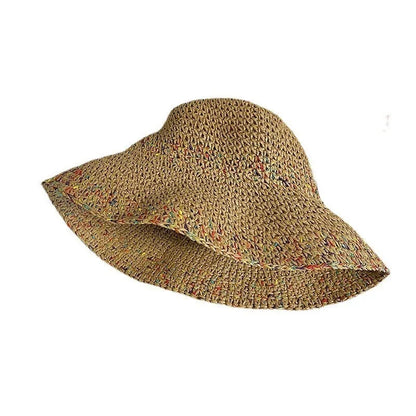 Wide Brim Straw Sunshade Bucket Hat