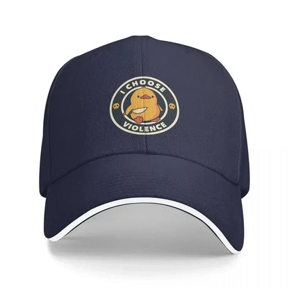 I Choose Violence Funny Duck Tobe Fonseca Baseball Cap