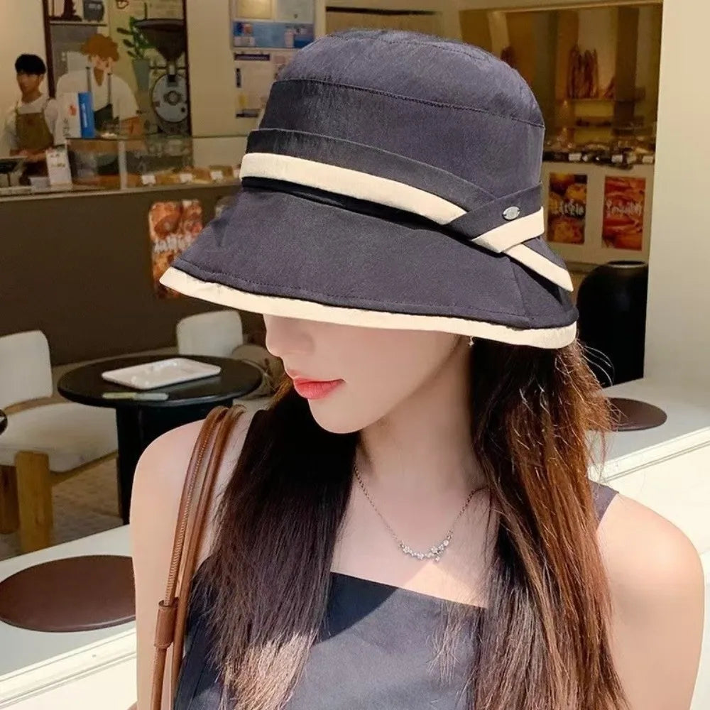 Foldable Lightweight Wide Brim Face Covering Bucket Hat