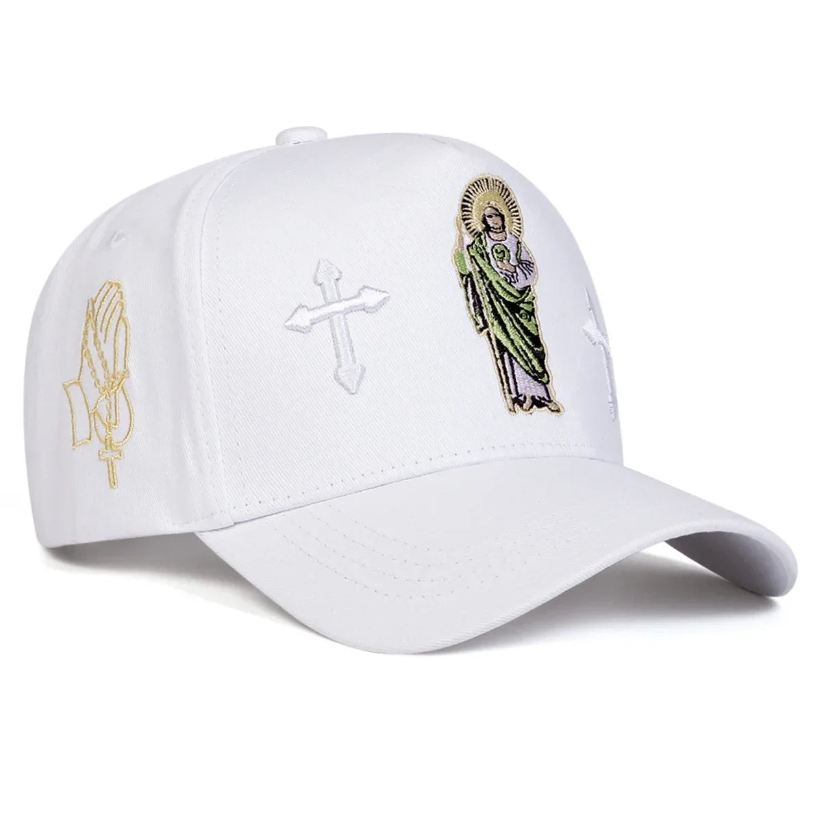 Unisex Cross Embroidery Baseball Caps