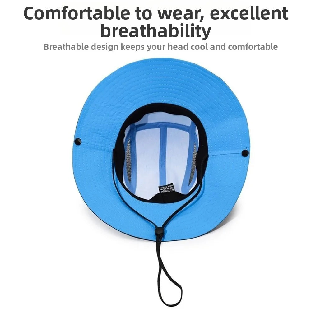 Foldable Wide Brim Quick-Dry UV Protection Bucket Hat