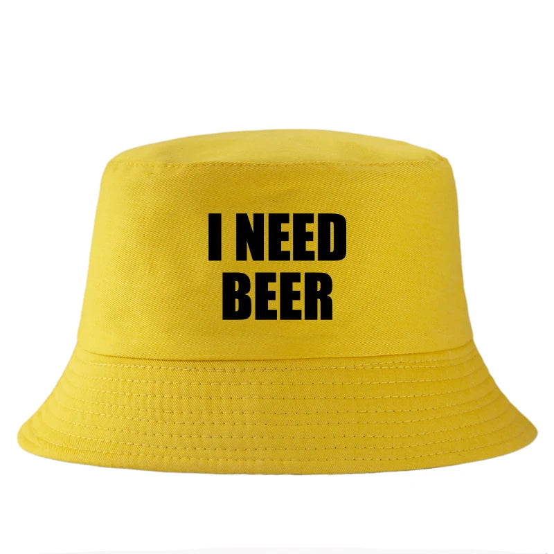I Need Beer Reversible Cotton Bucket Hat