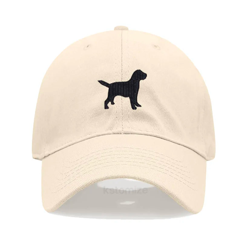 Dog Embroidered Soft Cotton Baseball Cap
