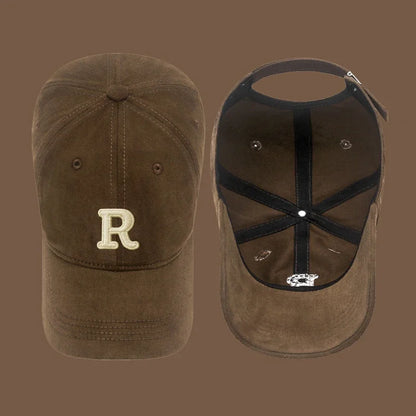 New Unisex Korean Version Big Head Circumference Three Dimensional R Letter