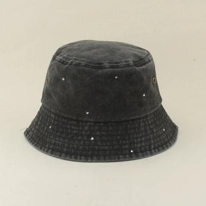 New Fashion Rhinestone Bucket Hats Size 56-59cm