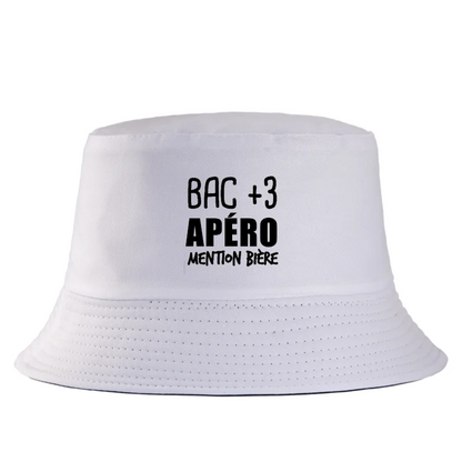 Bob Bac Plus Trois Aperitif Cotton Bucket Hat