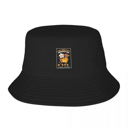 Cute Rudolph Christmas Reindeer Print Bucket Hat Design