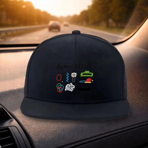 Hair Stuff Print Snapback Cap Hat