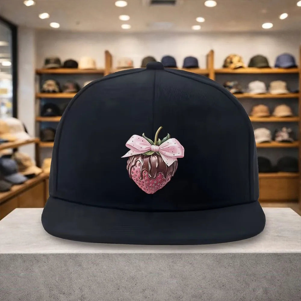 Chocolate Strawberry Bow Snapback Cap