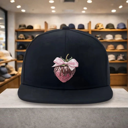 Chocolate Strawberry Bow Snapback Cap