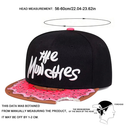 The Munchies Embroidered Hip-Hop Snapback Cap