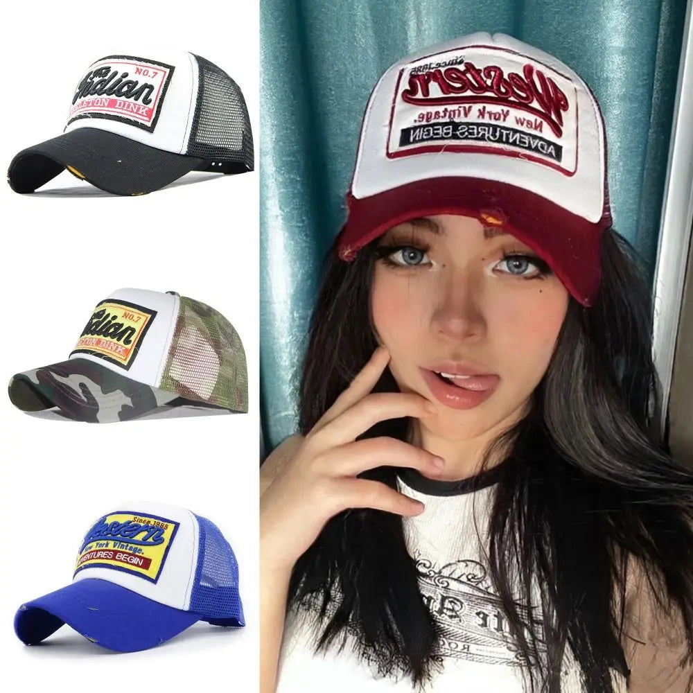 Cotton Mesh Baseball Hat Hip Hop Style