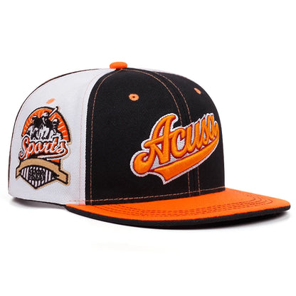 ACUSA Color Block Flat Brim Snapback Cap