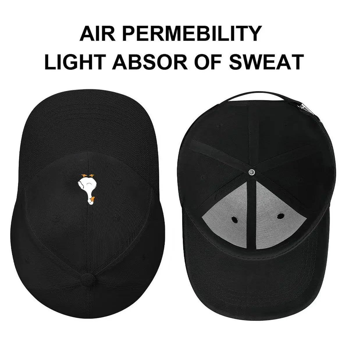Cute Cartoon Duck Vinyl Sticker Baseball Cap