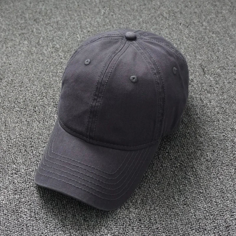Oversize 100% Cotton Baseball Cap Large Snapback Hat For Big Heads Men Women Blank Sun Cap Adjustable Plain Dad Golf Cap Size 55-65cm