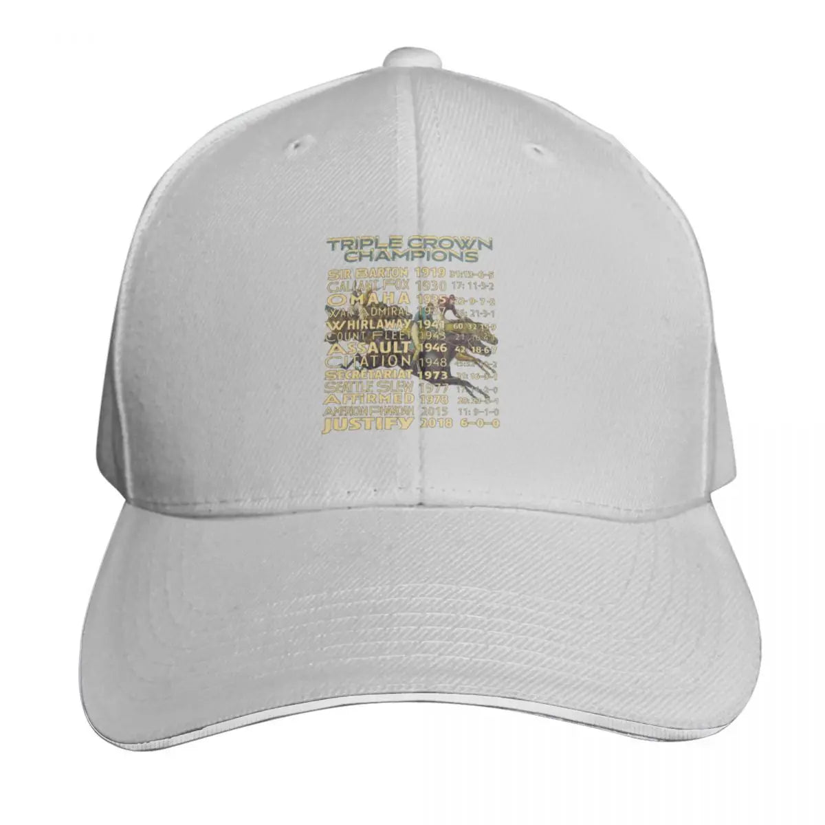 Triple Crown Champions Horse Racing Baseball Cap