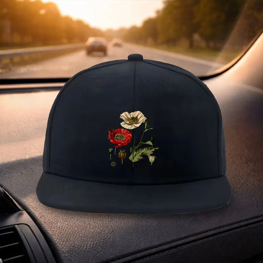 Floral Print Snapback Cap Party Hat