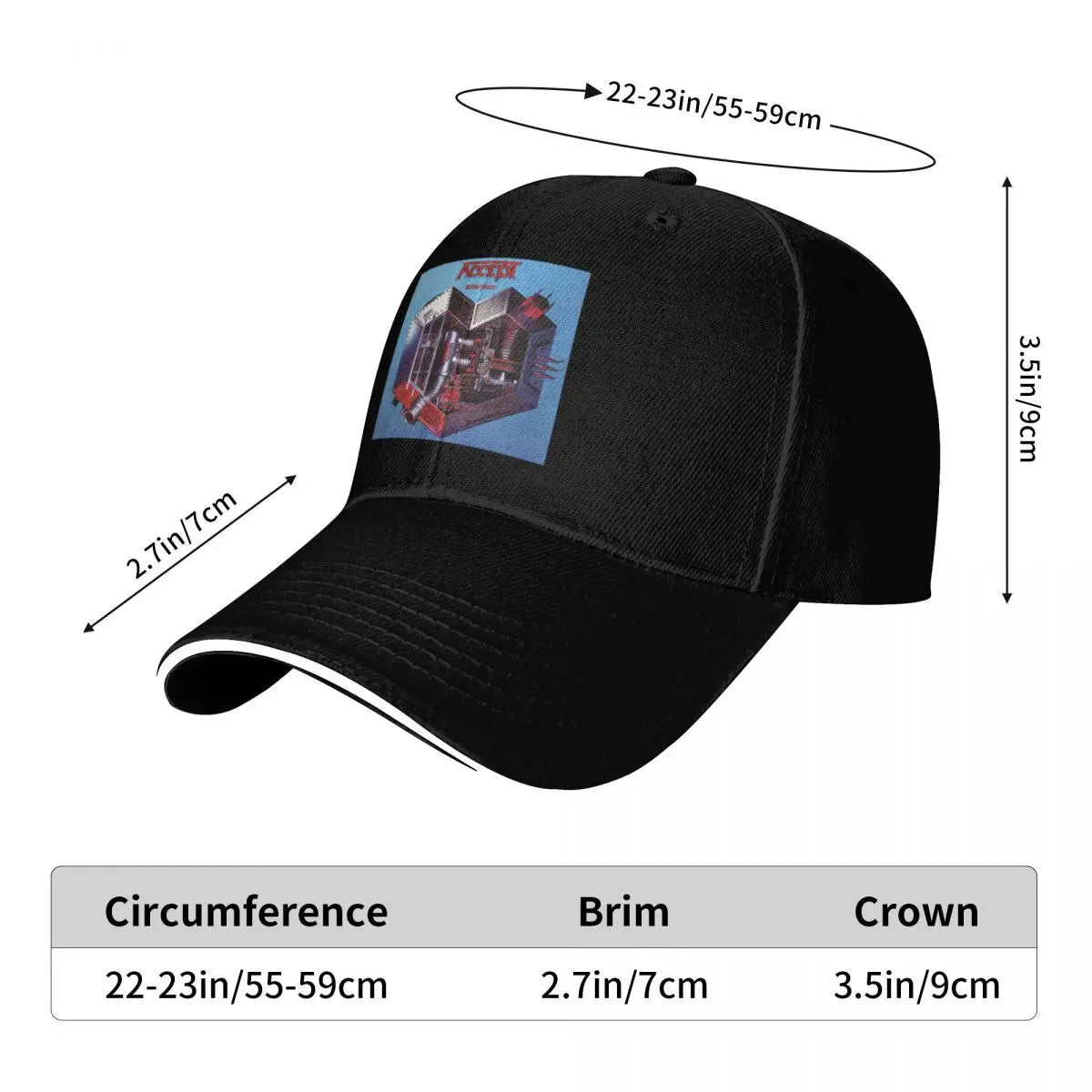Accept Metal Heart Two-Tone Baseball Cap