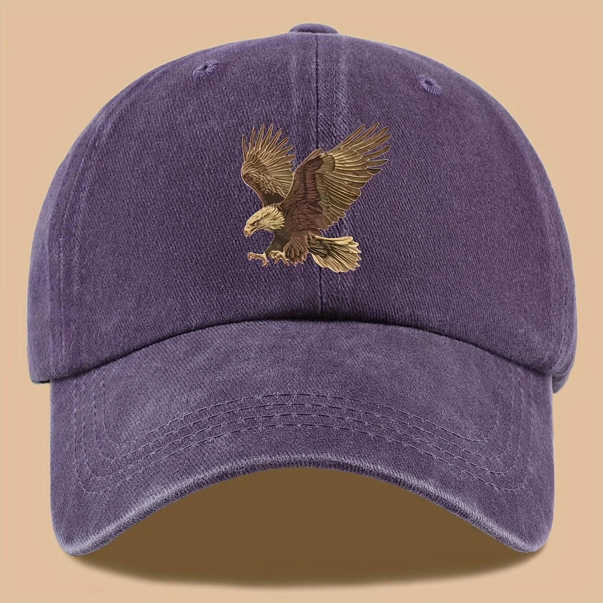 Eagle Print Outdoor Baseball Cap