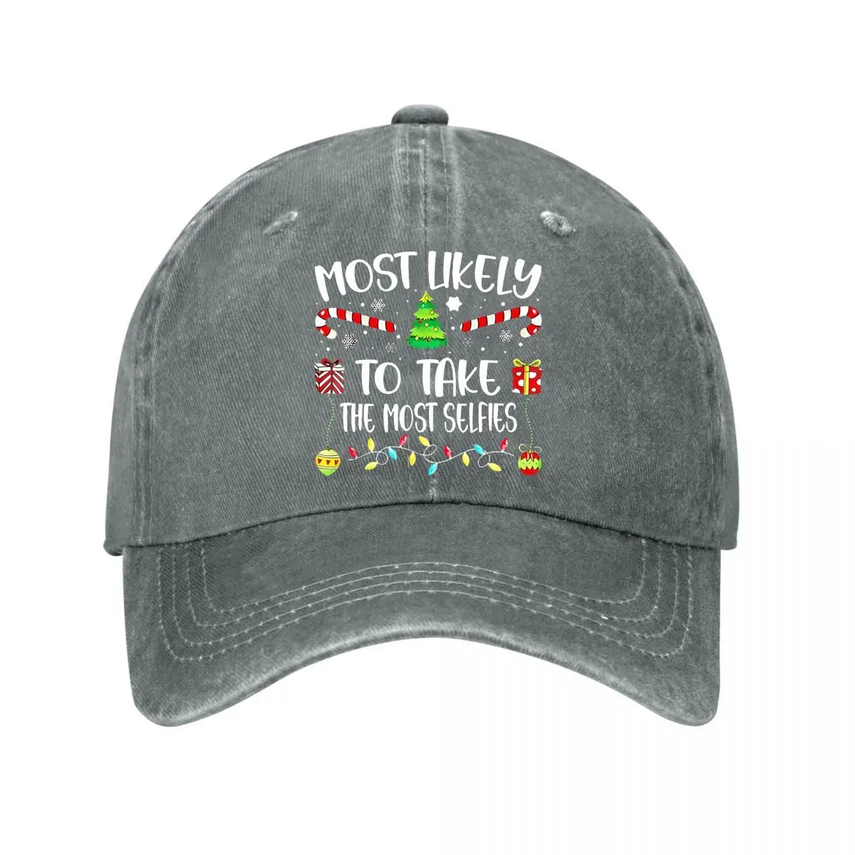 Festive Christmas Selfie 2026 Vintage Baseball Cap