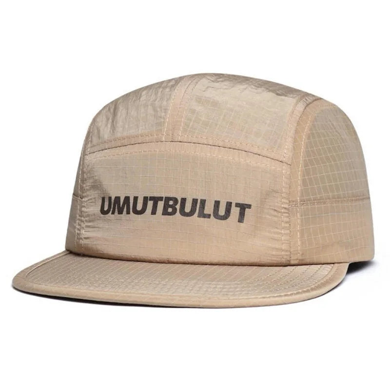 Unisex Solid Color Quick-Dry Flat Brim Snapback Cap