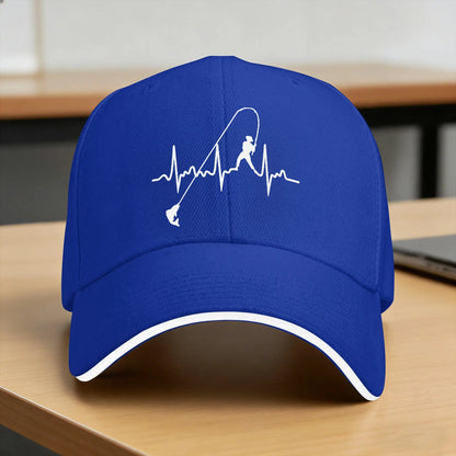 Fishing Heartbeat Y2K Baseball Cap