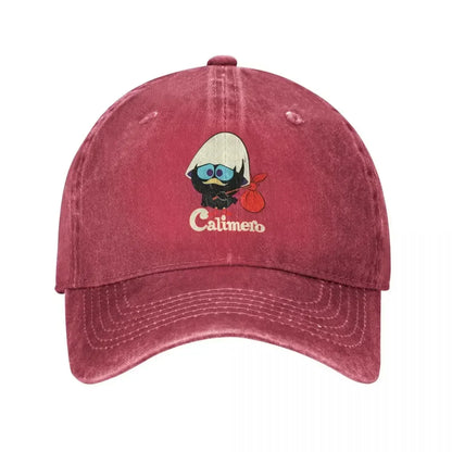Calimero Distressed Denim Baseball Cap