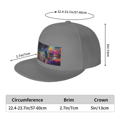 Vibrant City Lights Snapback Cap