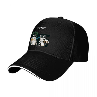 Usemei Cats Drinking Beer Baseball Cap