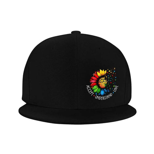 Autism Awareness Sunflower Snapback Cap Hat